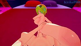 Intense sex with bomber girl hentai featuring big tits 😏