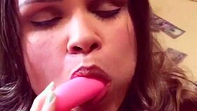 Dj Brisa Inserts Pink Vibrator Deep In Her Ass