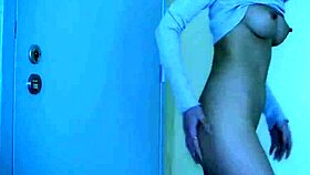 Titted student gets fucked in a mall shop