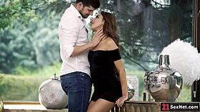 petite girlfriend teases her bf with kisses and fingering before they fuck