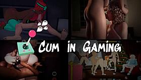 Watch the harem game with huge cumshot on big tits