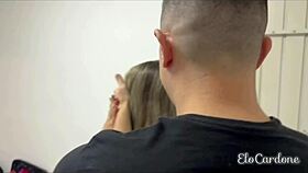 I pretend to be a robber to fuck the cuckold's wife in lingerie