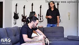 Cheating Latina girlfriend caught in 3some with step cousin