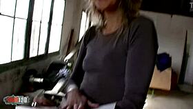 Skinny French Blonde Milf Fucked Hard in Ass for Cash.