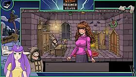 Witch Trainer Silver Part 14: Asian Brunette With Big Tits In Hentai Action