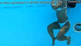 Angelica is a MILF who enjoys a naked swim in the pool with her friend
