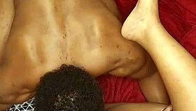 amateur ebony girl licks shaved pussy in homemade video