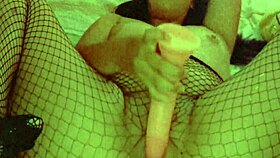 Beautiful babe masturbates on camera and sucks cock