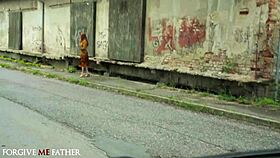 hey, forgive me father, this innocent redhead milf got pounded first time in public!