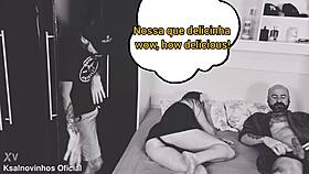 i watch my wife rest blindfolded while my friend hides in the closet, feeling the thrill of this cuckold fetish