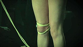 rope bondage teen 18+ slapped and punished in sensual bdsm training?