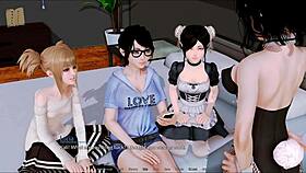 hey, check out this harem hotel game with anime hentai action