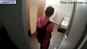 Risky Quick Blowjob in Public Toilet on the Road. Fast and Wild.