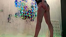 passionate beauty masturbates to crazy orgasm after christmas photoshoot