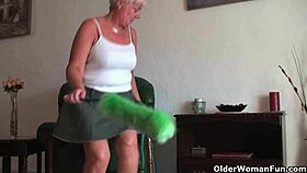 Chubby Granny with Saggy Big Tits and Plump Ass Spreads Wide!