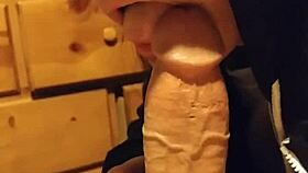 detailed blowjob with cumshot from dominant figure