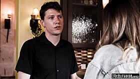 new foster teen 18+ starts sucking stepdaddy. she rides him hard with her petite shaved body.