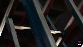 Brunette in cage deepthroats cock for freedom 😈