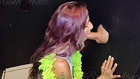 the argentine milf wanted to try the gloryhole, so i let her suck my dick until she orgasms with cum in mouth