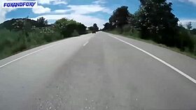 Risky Quick Blowjob in Public Toilet on the Road. Fast and Wild.