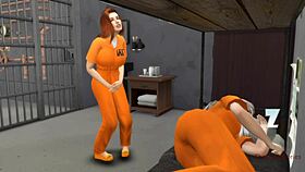 Hey, Policeman, Stop Masturbating to Lesbian Prison Sex!