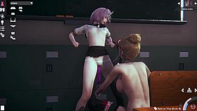 anime character in hentai wears unusual tire outfit