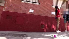 Harley Quinn cosplayer picks up guys on the street and gives them blowjobs in her costume.