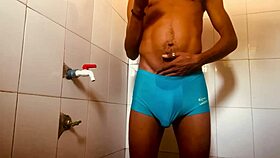 Bathing while my step sister fucks in the next room