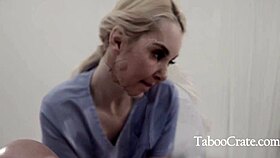 Upset masseuse watches her husband fuck a client 😢, blonde crying face fucking piercing monster hardcore cheating.
