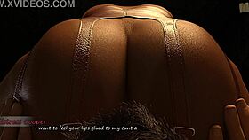 in big city pleasures 19, she's trapped under the table getting stood on