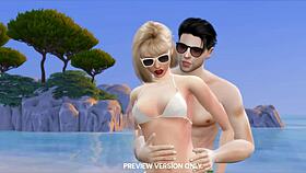 BEACH WALK with Taylor and Joe in sensual 3D hentai preview.