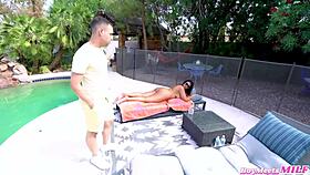 Hey, busty milf Kailani Kai caught me poolside and got soaked!