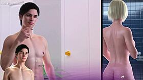 in apocalust 15, the stepsis with big tits gets cum on her tight pussy from a huge cock in this 3d hentai game