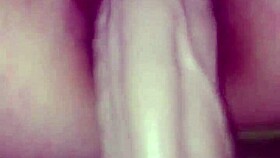 She Moans as I Fill Her Tight Pussy with Gigantic Dildo