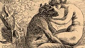 vintage erotic illustration from retro comic