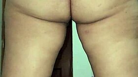 Latina Milf Flashing Ass in Lingerie During Squat Workout, Damn Hot!