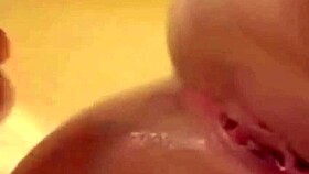 Woman Uses Huge Strap-On Toy for Hardcore Fucking and Squirting Cum on Boobs