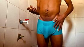 Bathing while my step sister fucks in the next room