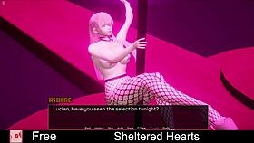 Sheltered hearts in this erotic 3d anime dating game hentai adventure