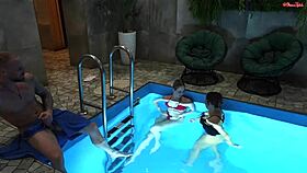 How does he manage to bang a hot MILF and cute 18-year-old in a public sauna?