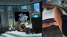 Yuuka-san cowgirl riding with big tits and squirting.