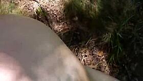 Blonde Bent Over in Outdoor Doggystyle Cumshot