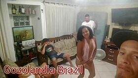 The swing couple's wild night with blonde and brunette getting facials from big cocks.