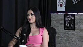 Karen goncalves experiences intense menage with actor in sheer red lingerie