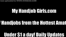 horny maid catches you jacking off and decides to help with a teasing pov handjob.