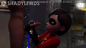 helen parr giving handjob on rooftop