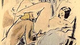 vintage erotic illustration from retro comic