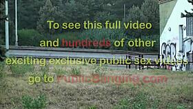 Daring Video of Young 18+ Pretty Woman Fucked by 2 Guys with Big Cocks in Public