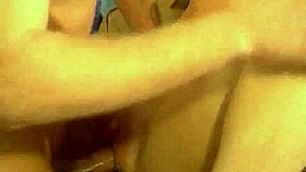 Hot redhead rides cock in cowgirl on sofa!