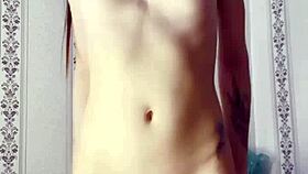 SKINNY TEEN KI-SIM RIDES HUGE COCK IN COWGIRL WITH TOYS